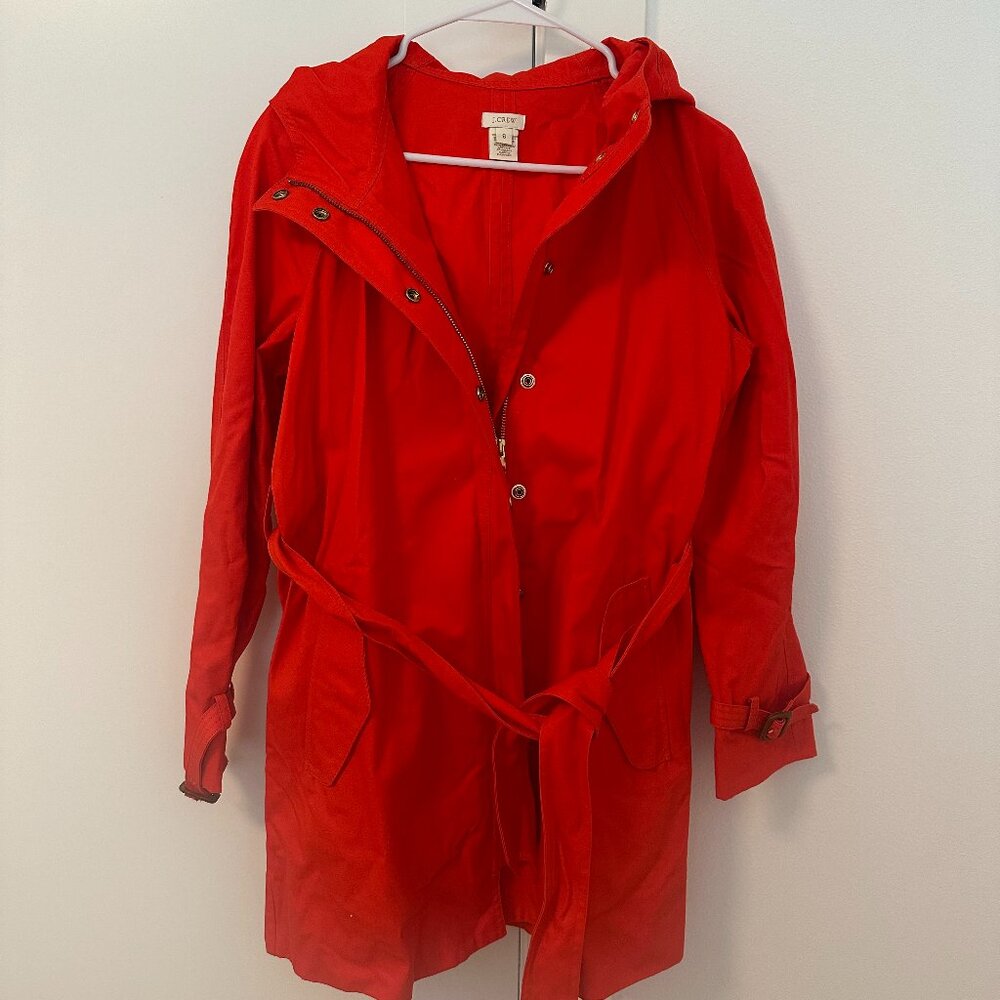 J.Crew Orange Midi Day Coat 6